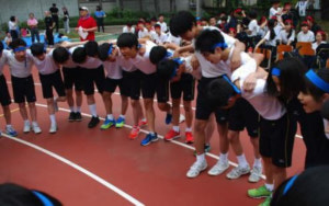 麹町中学校での体育祭の様子