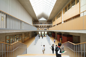 西南学院小のアトリウム