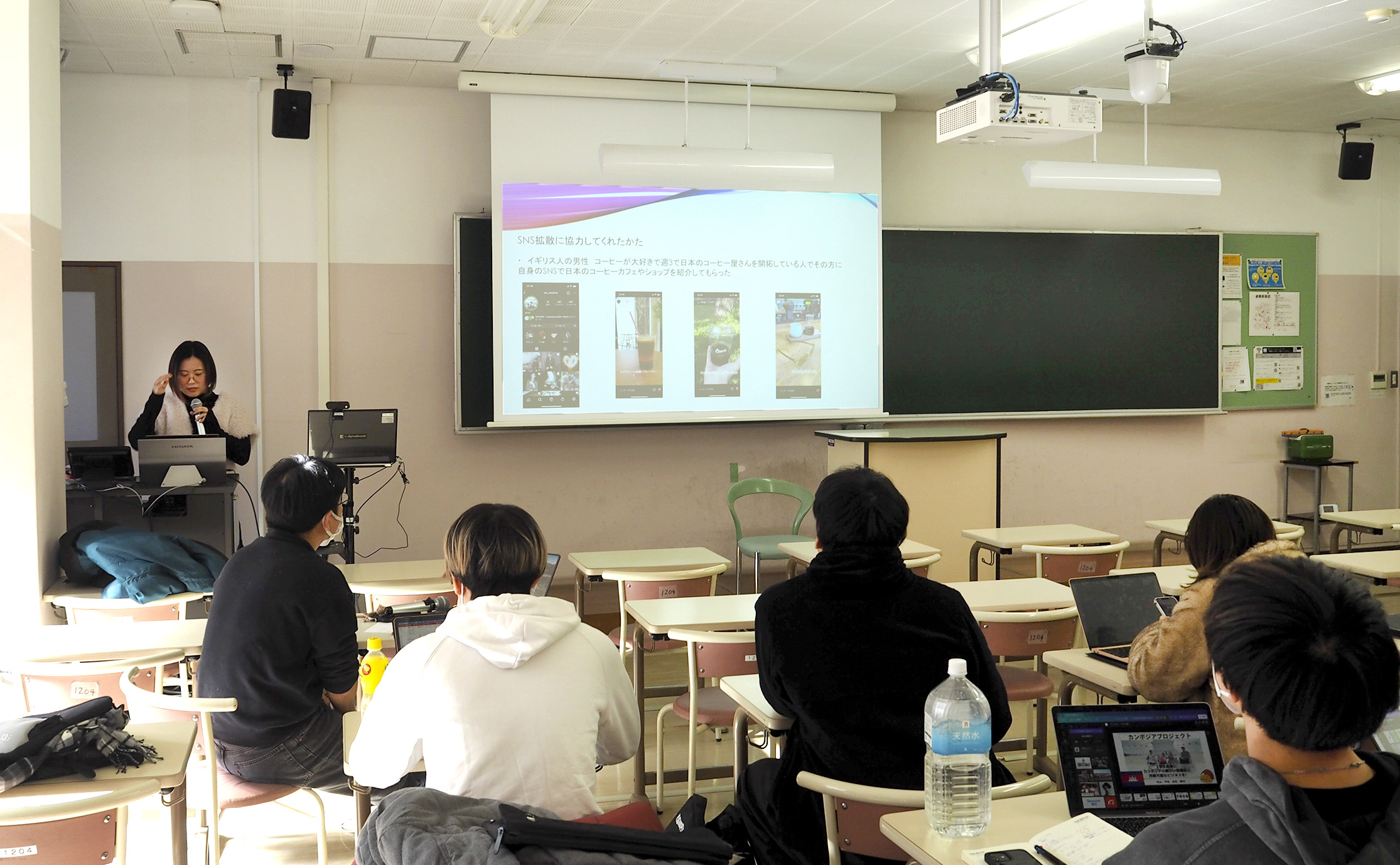 写真６　どのようにSNSで発信していたのか、実際の投稿画面を示した。