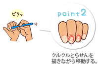 point2クルクルとらせんを描きながら移動する。