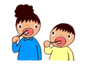 歯磨きをしっかり行う。