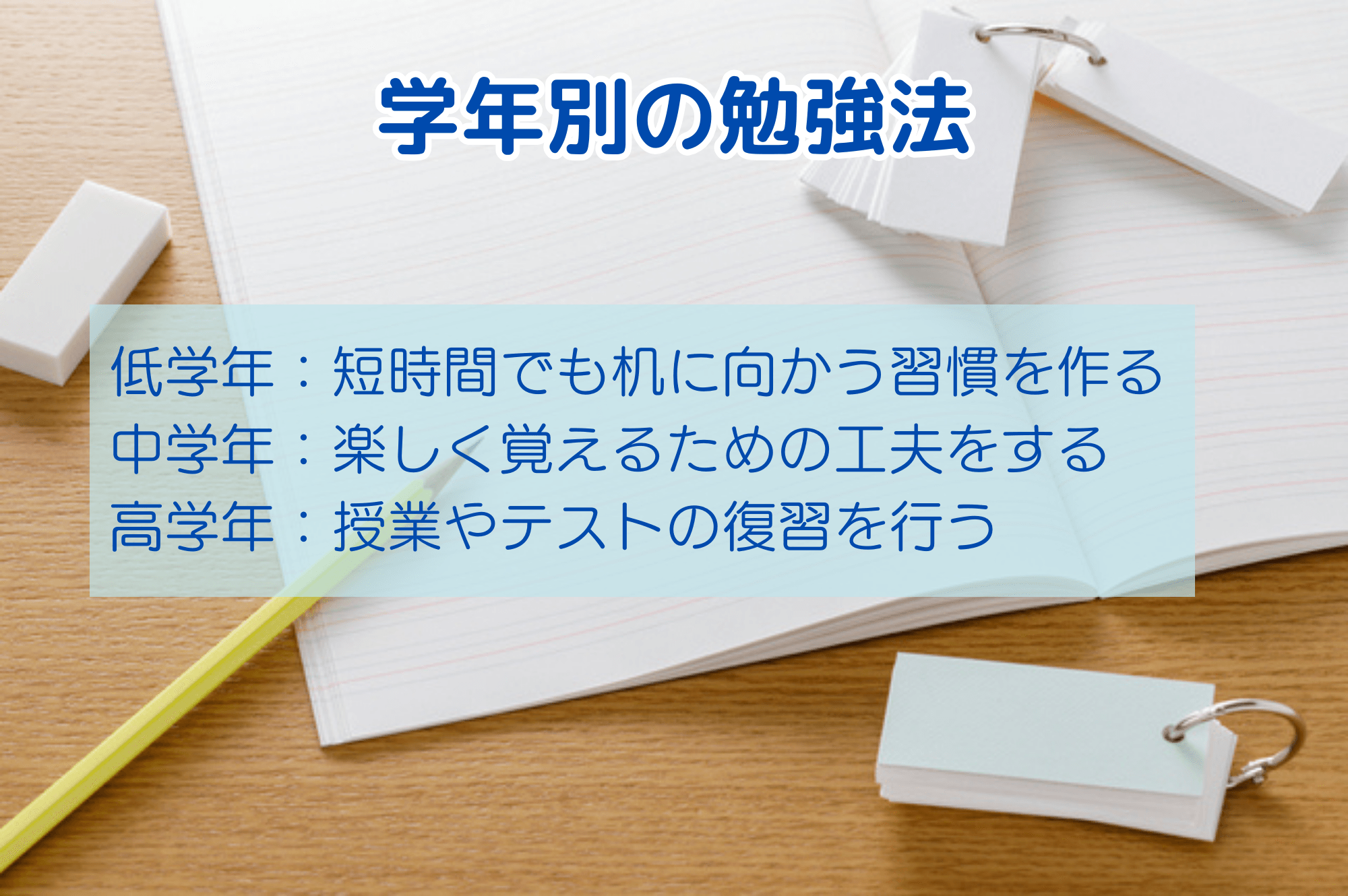 学年別の勉強法