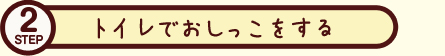 トイレトレーニングSTEP2 トイレでおしっこをする 