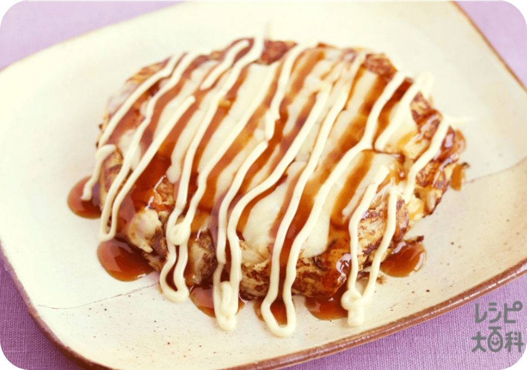 ポテサラをナイスリメイク！　お好み焼き