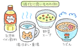 ホームケア／消化のよいものを与え、かぶれに注意を
