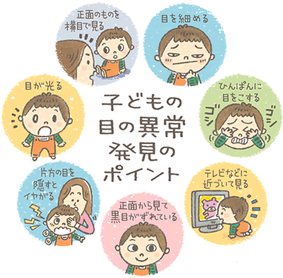 子どもの目の異常、発見のポイント