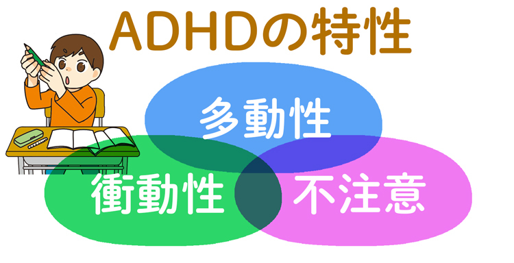 ADHDの特徴「多動性」「衝動性」「不注意」