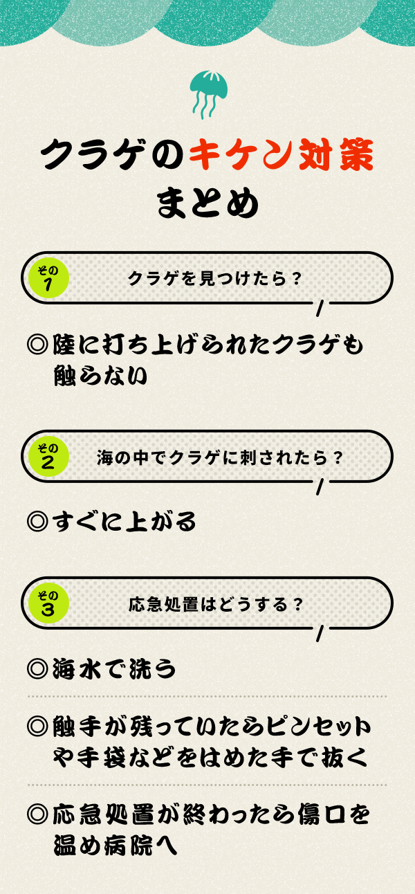 クラゲのキケン対策まとめ