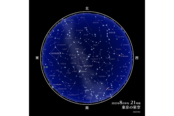 2025年8月中旬　21時頃　東京の星空