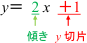 y＝傾きx＋y切片