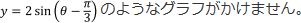 <i>y</i>=2sin(<i>θ</i>-π/3)のようなグラフがかけません。
