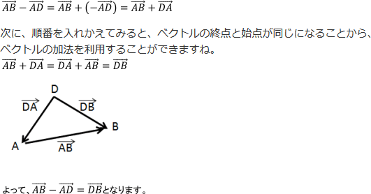 ベクトルの加法を利用した解答例
