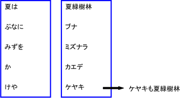 夏はブナに水をかけや