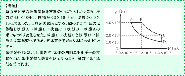 【熱と物質の状態】熱力学第1法則の式は2つありますが,何が違うのですか。